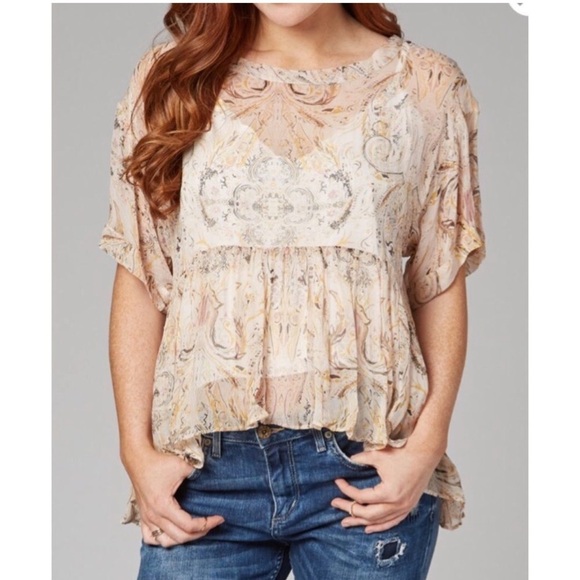 Free People Say You Will Paisley Top Small - Picture 7 of 7